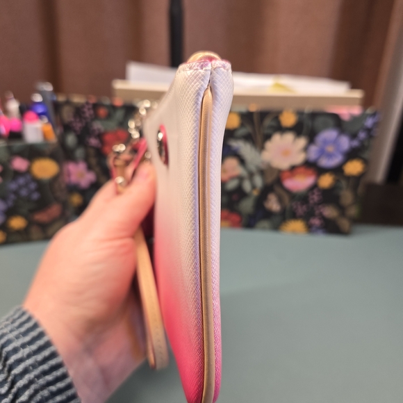 COACH Peyton Pink Ombre Small Wristlet - Picture 13 of 15